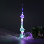 Colorful Luminous Guangzhou Tower Small Night Light led Oriental Pearl Tower Crafts Luminous Light T