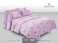 Fountain ✨ ฟาวน์เทน ✨ ผ้าปู ไม่รวมผ้านวม ใส่ได้สูงสุด 12นิ้ว ✨ ลายลิขสิทธิ์แท้ จากดิสนีย์ Disney แมว