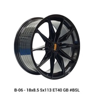 【Installation Available】New Rim BSL-B06 18x8.5 5x112/114.3 ET40 GlossyBlack / Gunmetal