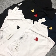 PLAY CDG/ T-SHIRT PLAY COMME DES GARCONS T-SHIRT CDG RED BLACK GOLD HEART LOGO TEE 1:1 ORIGINAL