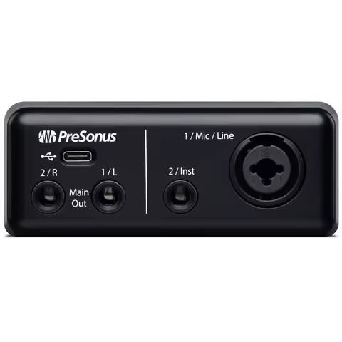 PreSonus AudioBox GO portable USB audio interface 2 in 2 out sound card for professional XLR condens