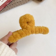 Jedai Bulu Halus Motif Polos Jepit Rambut  Warna Soft Aksesoris Wanita ptt