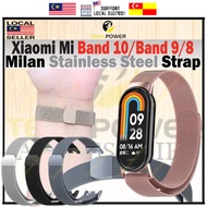 Xiaomi Smart Band 10, Mi Band 9, Mi Band 8,Milan Stainless Steel Strap, Tali Jam Keluli Mi Band 10 /