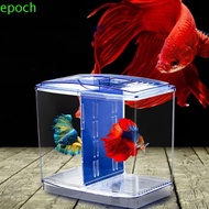 EPOCH Betta Fish Tank, with Water Grass Transparent Double-grid Betta Isolation Box, Plastic Betta I