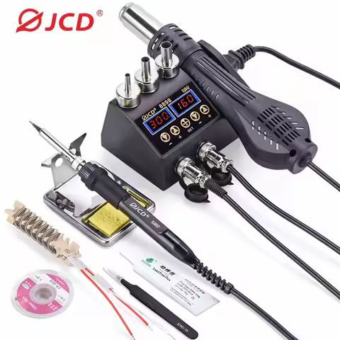 JCD 8898 Soldering Station 750W 2 in 1 Soldering Iron Hot Air Gun Rework Welding Station For Phone B