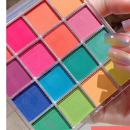 8,16 Colors Light Color Solid Gradual Change Powder Eye Shadow Plate Mounted Girl Nail Polish Aurora