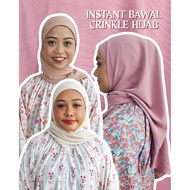 Plain Series: Instant Bawal 50" Hijab with Inner in Crinkle