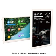 Turning-Smart 5-inch IPS Type-C Screen, Black/White Computer Monitor USB Auxiliary Screen(No AIDA64 