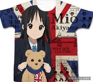 K-On 輕音少女 - 秋山澪   T-Shirt 白色 (中碼)