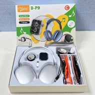 D-P9 Smart Watch Bluetooth Call P9 Headset Mini Audio Set Sports Pedometer Health Monitoring