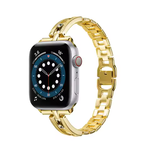 Suitable for Apple Watch, diamond-studded petite waist metal women's bracelet watch band for Watch 7