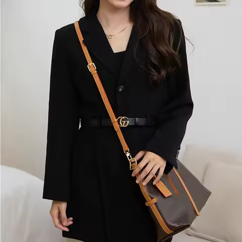 PU Leather Bag Straps for LV CARRYALL PM MM Adjustable Shoulder Straps Punch-free Crossbody Long Bag