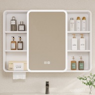 Bathroom Mirror Toilet Arc Mirror Smart Storage Shelf Toilet Bathroom Mirror Cabinet Wall-Mounted Lo