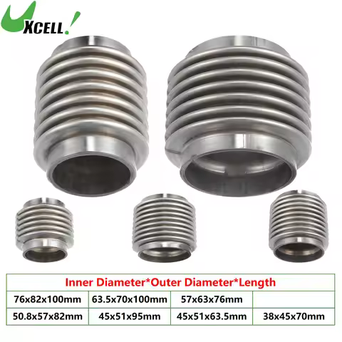 UXCELL 38mm/45mm/50mm/60mm Car Exhaust Flexible Pipe Exhaust Flex Connector Pipes Bellows Universal