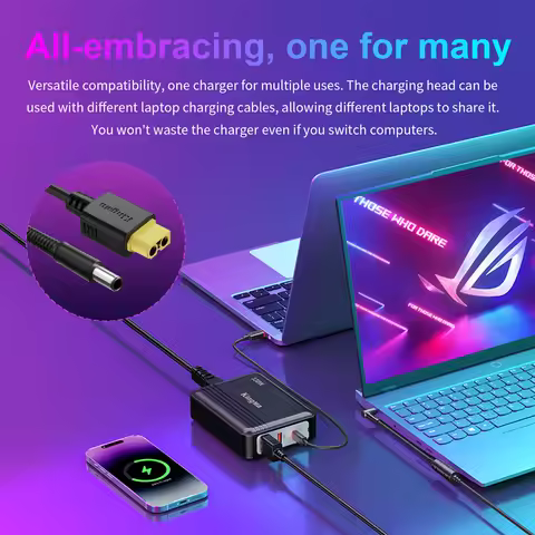 330W GaN Charger for Laptop, XT60 to DC Cable Adapter, for Lenovo, ASUS, Dell, Alienware, HP, Acer, 
