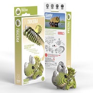 Eugy Dodoland Prehistoric Dinosaur Tricera 3D Puzzle. 3D Paper Puzzle for Kids. Eco-Friendly DIY Gif