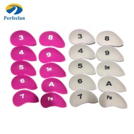 Perfeclan 10 Pieces Golf Irons Headcover Set Protector Guard 3 4 5 6 7 8 9 A SW PW Golf protector He