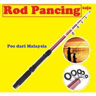 Joran Rod Pancing Fishing Rod Pole Spinning Reel Memancing Udang Ikan Kolam Sungai Laut Glass Fiber 