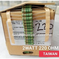 (10 pieces) 2W 220 OHM TAIWAN RESISTOR COPPER LEGS 2WATT 220 OHM 2WATT RESISTOR 220 OHM TAIWAN RESIS