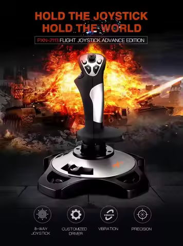 PXN-2113Pro Computer Simulation Game Flight Joystick PC Gamepad Aircraft Joystick