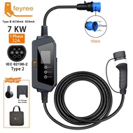 feyree Type2 Smart Portable EV charger 7KW 11KW 22KW EV Charging Station EV Wallbox Fast Charging fo