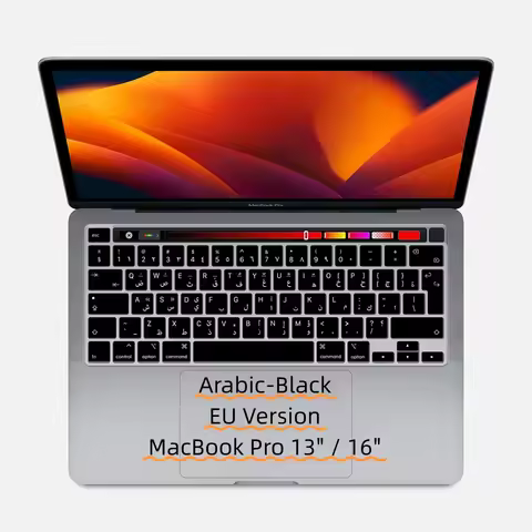 Ultra Thin EU Silicone Keyboard Cover for MacBook Pro 13.3/16 inch A2251A2141 M1 M2,Dustproof Protec