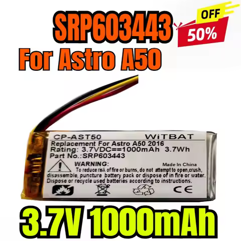 3.7V 1000mAh Battery SRP603443 for Astro A50