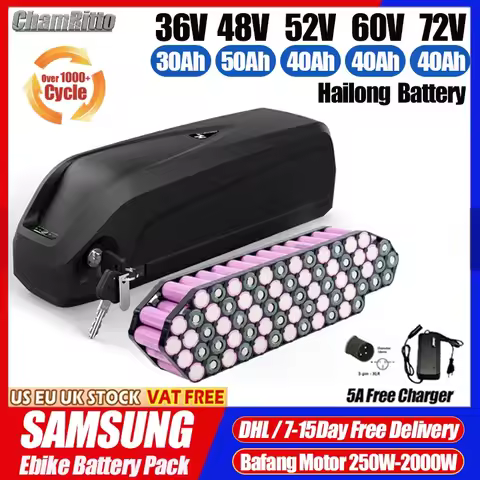 Battery 72v Ebike 60v 72v 20 24ah 40 50ah 60ah Hailong Batterie Velo Electrique Ebike Bateria 36v 48