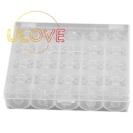 25pcs Plastic Empty Bobbins Case For Brother Janome Singer Sewing Machine