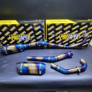 PROTAPER LC135 LC4S LC5S Y15ZR Y15 S1 racing exhaust ekzos racing titanium blue AHM CUTTING