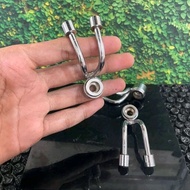 GANTUNGAN Universal chrome silver Motorcycle Hanger Thick Motorcycle Hook+probolt/titanium Bolt original