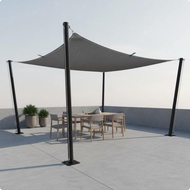 [lzdjlmy1zs] Waterproof Shade Sail Oxford Cloth Square Shade Sail Outdoor Gray