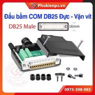 DB25 LPT Male COM press head, screwed, no welding. Create COM cable for industrial CNC PLC machine, 