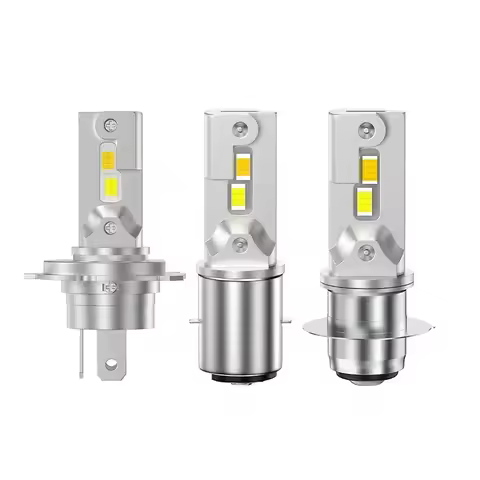 H4 H6 PD15 Motorcycle LED Headlight Bulb Start 15W Led Moto Motor Bike Light High Low Beam 6000K Alu