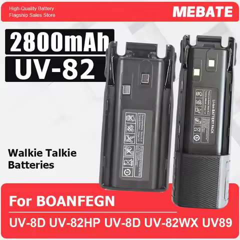 UV-82 Li-ion Battery USB Type-C Charger 2800mah Enlarge 3800mAh BL-8 For Baofeng Radio UV-8D UV-82HP