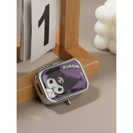 box pill box organizer Cartoon Cartoon Kuromi Mini Metal Storage Box Portable Cute Compartment Jewel
