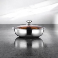 GELLIS鵲利仕31cm Nordic系列304含蓋節能一體成型超厚鑄壽喜燒鍋