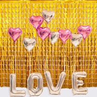 Bright Square Rain Silk Curtain Rain Silk Door Curtain Wedding Birthday Party Background Wall Decora