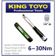 King Toyo Automotive Tools Torque Wrench  N030 / n-m / Ft lb 1/4" / sata toptul stanley 6 ~ 30 nm sa