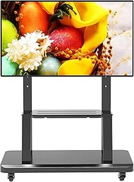 TV stands Home Rolling TV Cart For 32/40/45/50/55/60/Inch Lcd Led TVs, Company/Airport/Hospital Black Mobile On Wheels, Sturdy Steels Frame beautiful scenery
