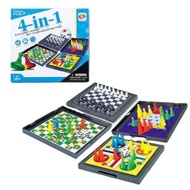 BOARD GAME 4 IN 1 family games ludo halma family GAME BOARD