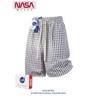 NASA WTAPS Japanese Blue Check Pattern Casual Shorts Men Women Summer Lazy Style Seersucker Five-poi