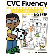 Ready SG Stock - CVC Fluency, Roll and Read, Roll and Colour activity woksheets