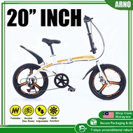 【Ready Stock】ARNO-Bike 20 inch folding bicycle variable speed disc brake adult children's bicycle/basikal lipat/basikal
