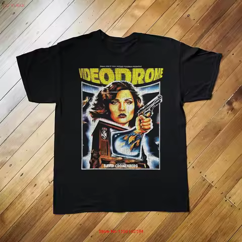 Videodrome Movi e Poster T Shirt Black S 5XL 1H0432 vintage Washed Versatile Soft Casual Comfortable