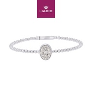 HABIB Diamond Bangle in 375/9K White Gold 682420625
