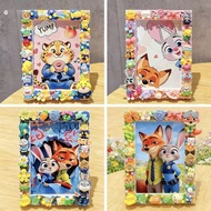 Cute Animal City Rabbit Fox Cream Glue Handmade diy20cm Children's Photo Frame Decoration Ornaments 