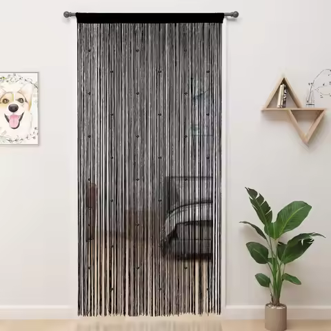 Beaded Curtains for Doorways, Crystals Interior Hanging Decoration and Partitions Closet Curtains, B
