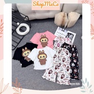 Baby girl clothes Set CS593, 3d printed labubu shirt and pants Set