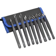 6pcs/sets / 9pcs/sets of tweezers thickness anti-static tweezers bag maintenance tweezers set